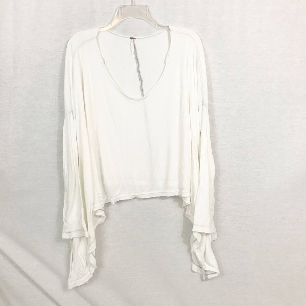 Free People Oversized Handkerchief Hem Blouse XS